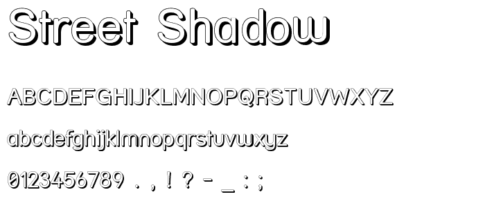 Street Shadow font